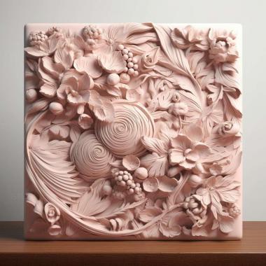Patterns and decorations stl light pink 1 3d model